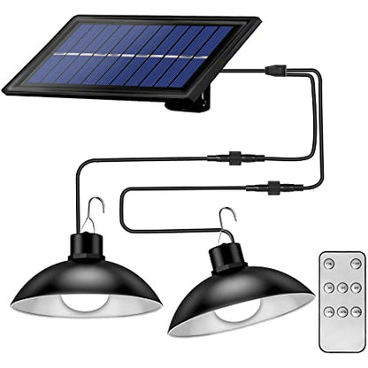 Solar Powered Outdoor LED Lamp Set with Remote - Luxicro