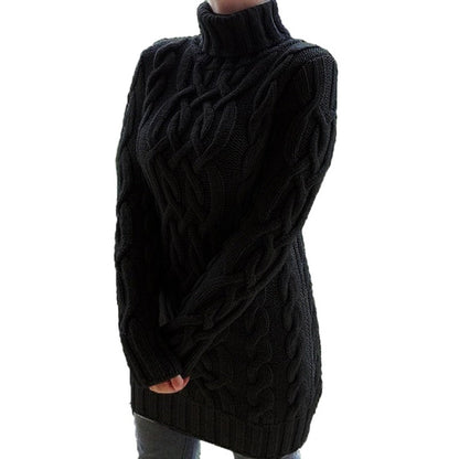 Cozy Women's Cable Knit Sweater - Autumn Tunic