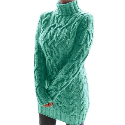 Cozy Women's Cable Knit Sweater - Autumn Tunic - Luxicro