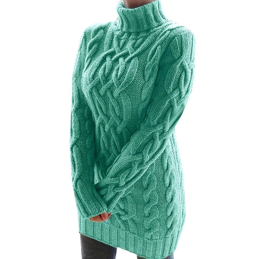 Cozy Women's Cable Knit Sweater - Autumn Tunic - Luxicro