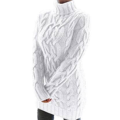 Cozy Women's Cable Knit Sweater - Autumn Tunic