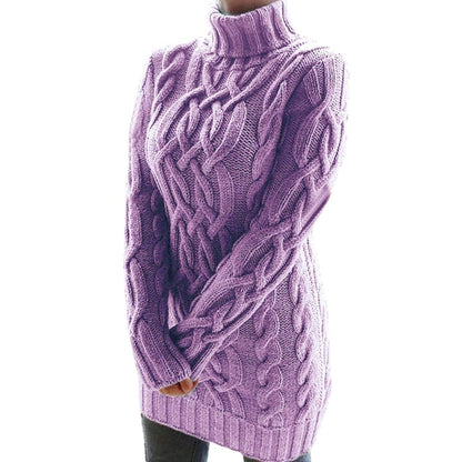 Cozy Women's Cable Knit Sweater - Autumn Tunic
