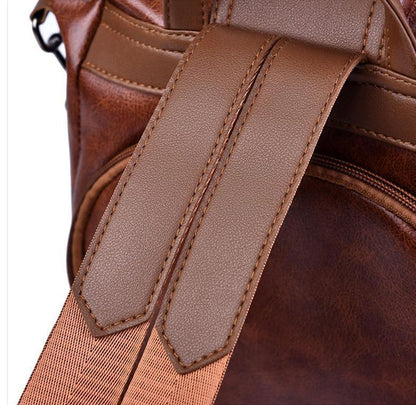 Secure Ladies Leather Travel Backpack