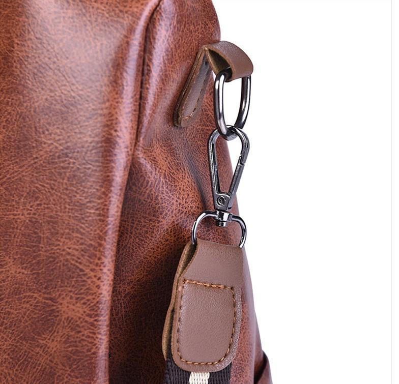 Secure Ladies Leather Travel Backpack