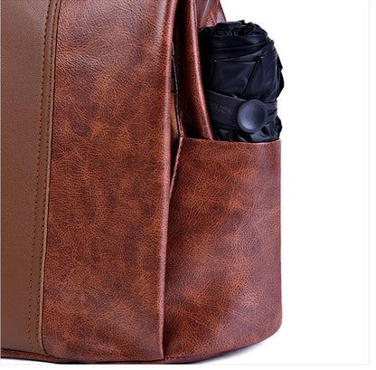 Secure Ladies Leather Travel Backpack