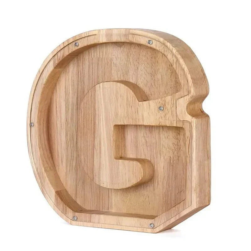 Custom Wooden Name Piggy Bank
