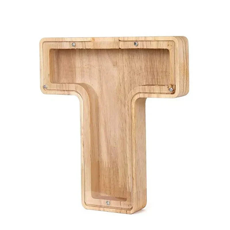 Custom Wooden Name Piggy Bank