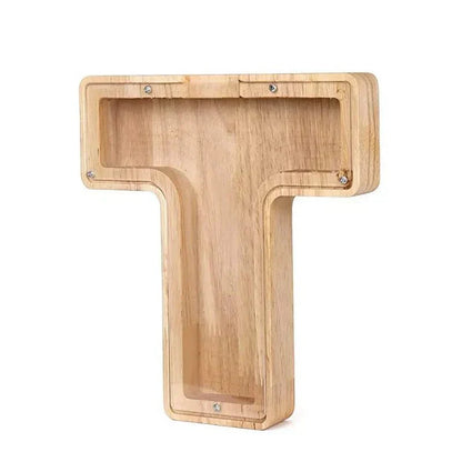 Custom Wooden Name Piggy Bank
