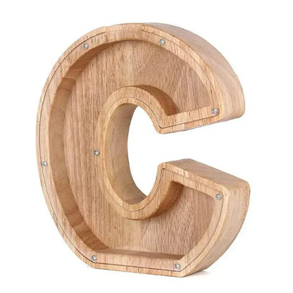 Custom Wooden Name Piggy Bank