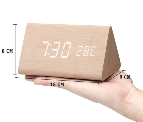 Smart Wooden Digital LED Alarm Clock