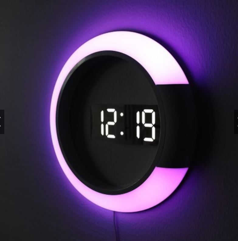 Stylish LED Digital Clock with Remote - Bright LED Light - Luxicro