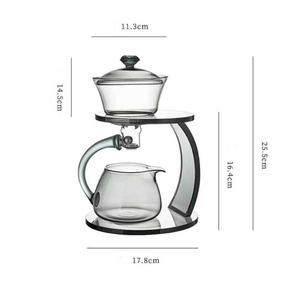 Elegant Curve Glass Tea Infuser Set