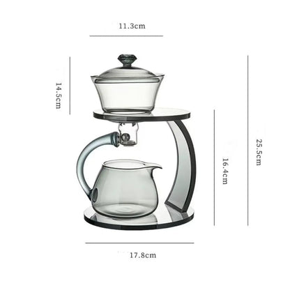 Elegant Curve Glass Tea Infuser Set