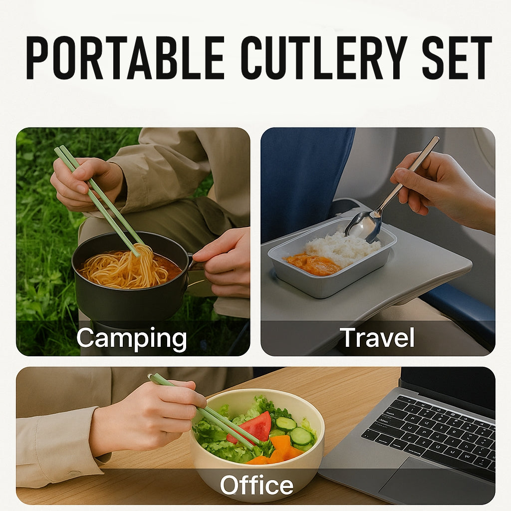 Compact Travel Chopstick Utensil Set