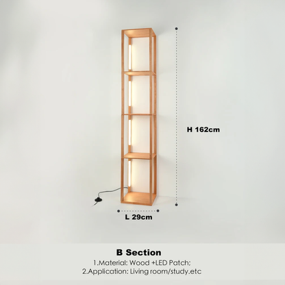 Reclaimed Wooden LED Shelf Light
