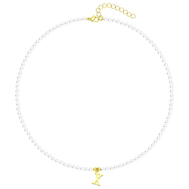 Elegant Personalized Pearl Name Necklace