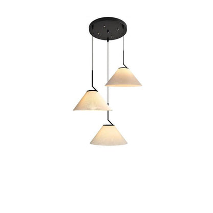 Creamy Fabric Shade Pendant Light