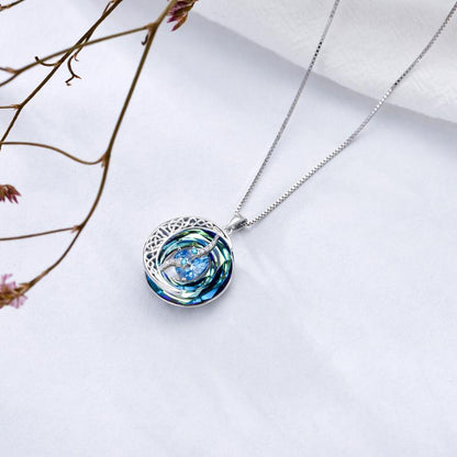Premium Crystal Zodiac Moon Pendant
