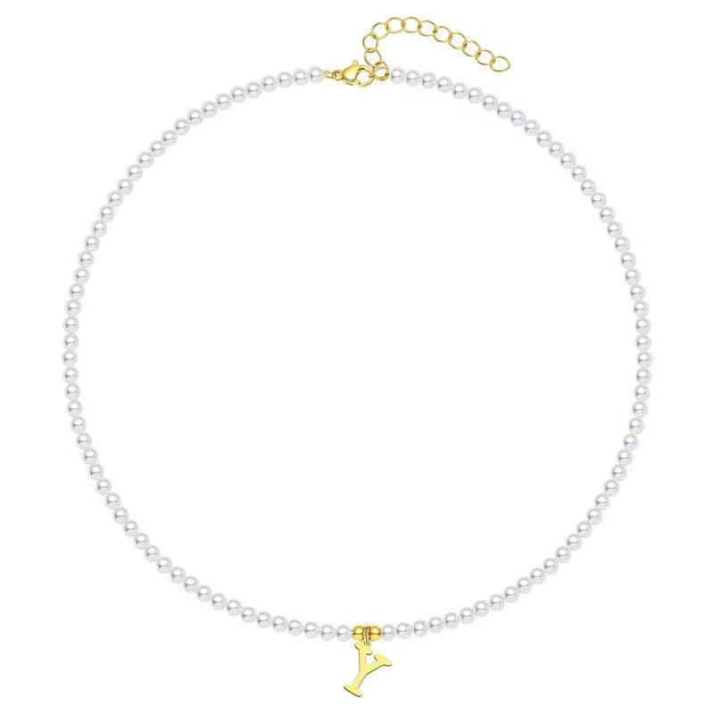 Elegant Personalized Pearl Name Necklace