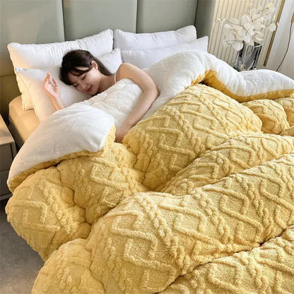 Cozy Fleece Bedding Duvet Cover Set
