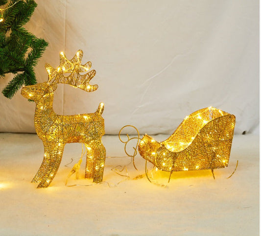 Bright Christmas Reindeer Yard Decor with Lights - Luxicro