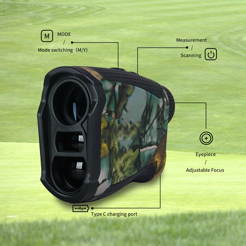 Tactical Laser Distance Meter, 1000m Range, Waterproof & Rechargeable