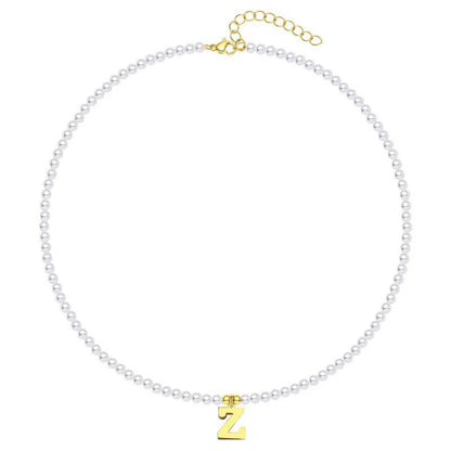 Elegant Personalized Pearl Name Necklace