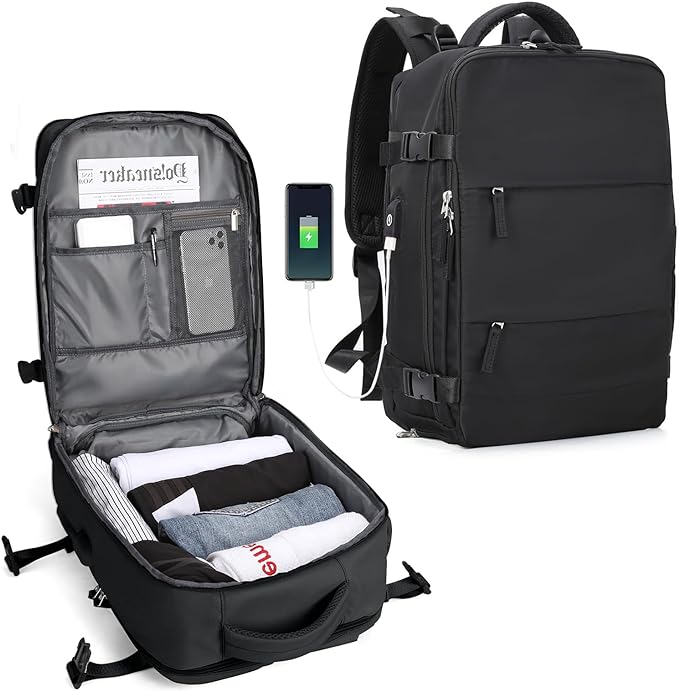 Durable Hiking Backpack with Built-in USB Port - Luxicro